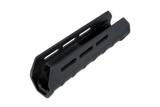 The Mossberg 590 Magpul MOE forend is made from a durable black polymer